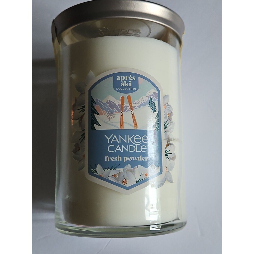 YANKEE CANDLE Fresh Powder Large Jar 20 oz. NEW Apres Ski Collection